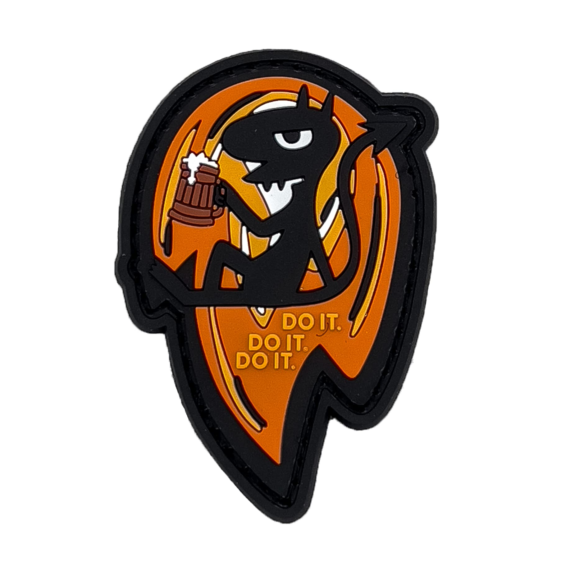 Do It Do It Do It - Black Cat Devil PVC Morale Patch | Hook & Loop Backing