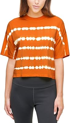 Calvin Klein Performance Tie-Dyed Mock-Neck Top, Keywest Caliente Combo M