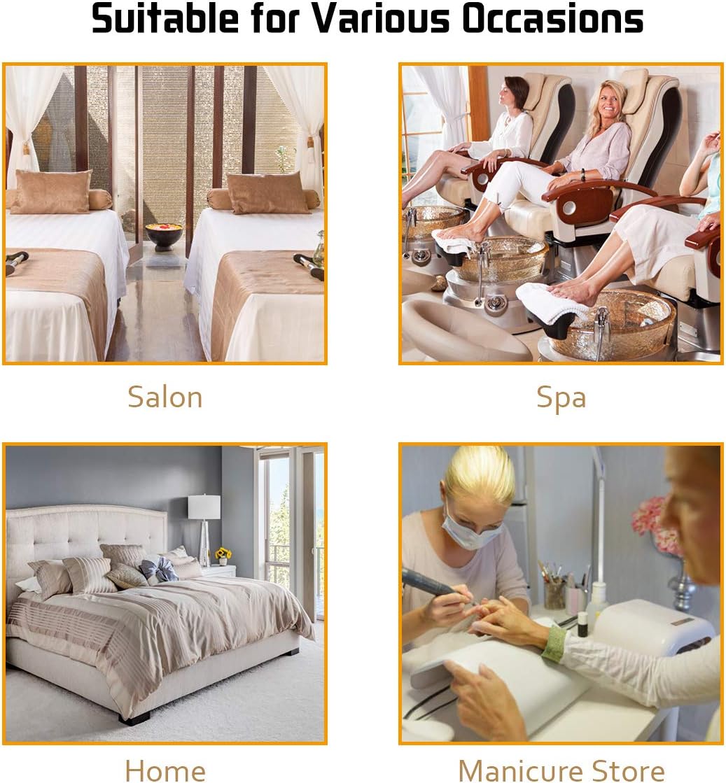 Giantex Pedicure Footrest Technician Nail Equipment, Salon Spa Beauty Footrest Home Pedicures with Height Adjustable Seat, Non-Slip Legs and Padded Seat Simple Assembly Manicure Stool(Black) : Beauty & Personal Care