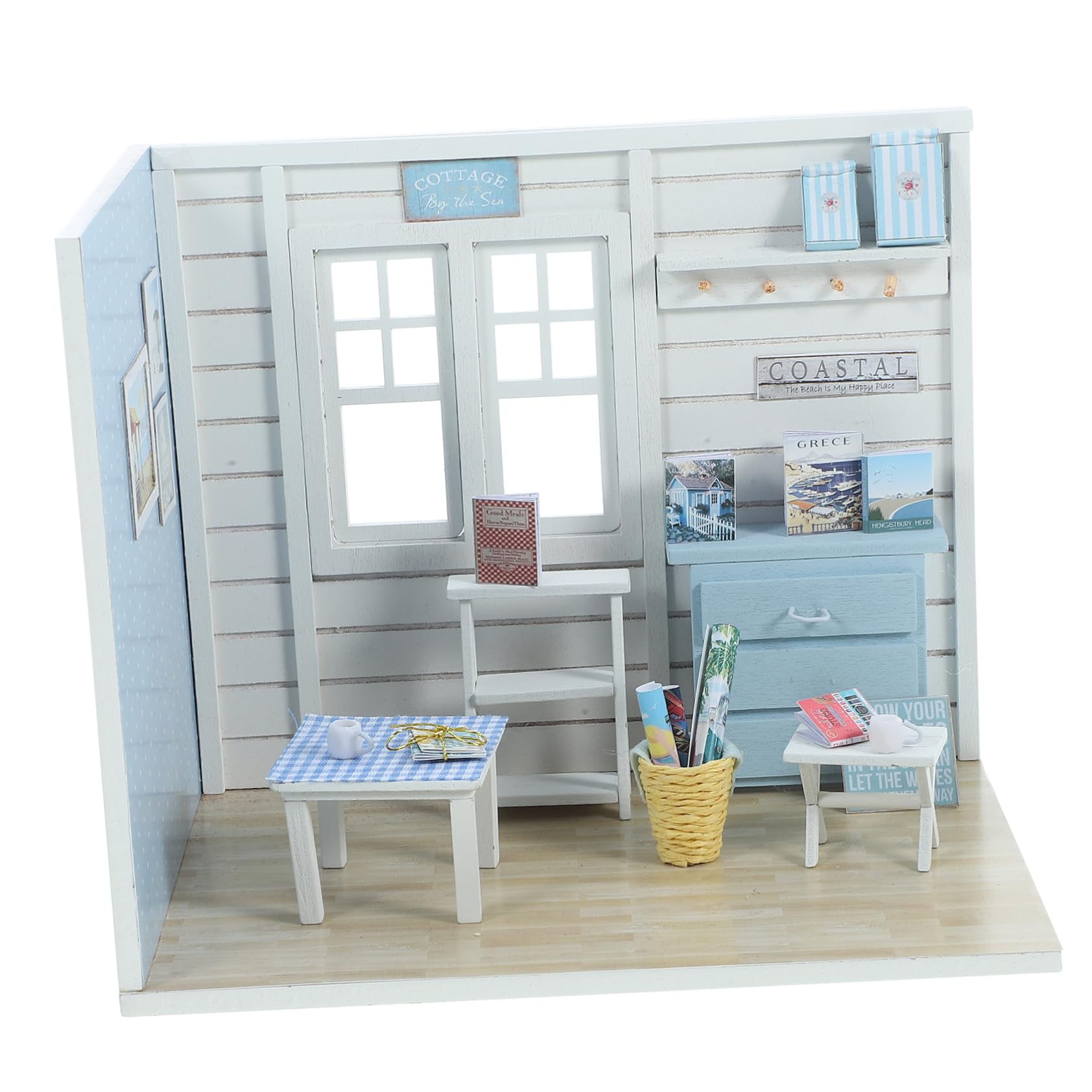 BESTonZON de Casa de Bricolaje para Niños Casa de Muñecas Miniatura DIY Juguete de Juguetes Familiar