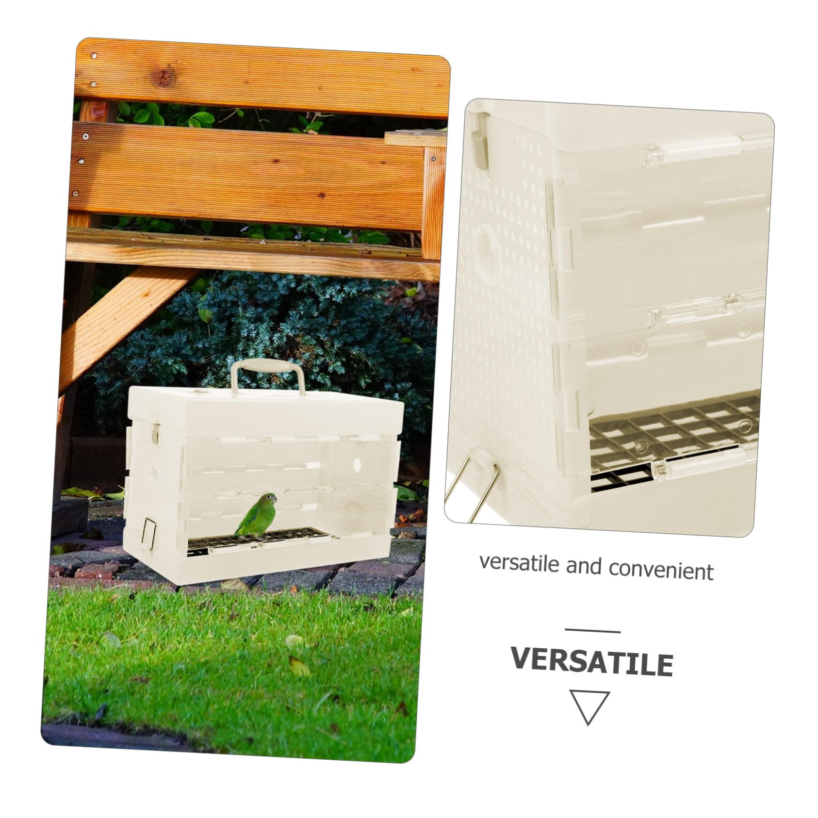 BESPORTBLE 3piezas Jaula De Transporte Portátil para Aves Jaula De Viaje con Asa para Excursiones y Paseos para Periquitos y Mascotas