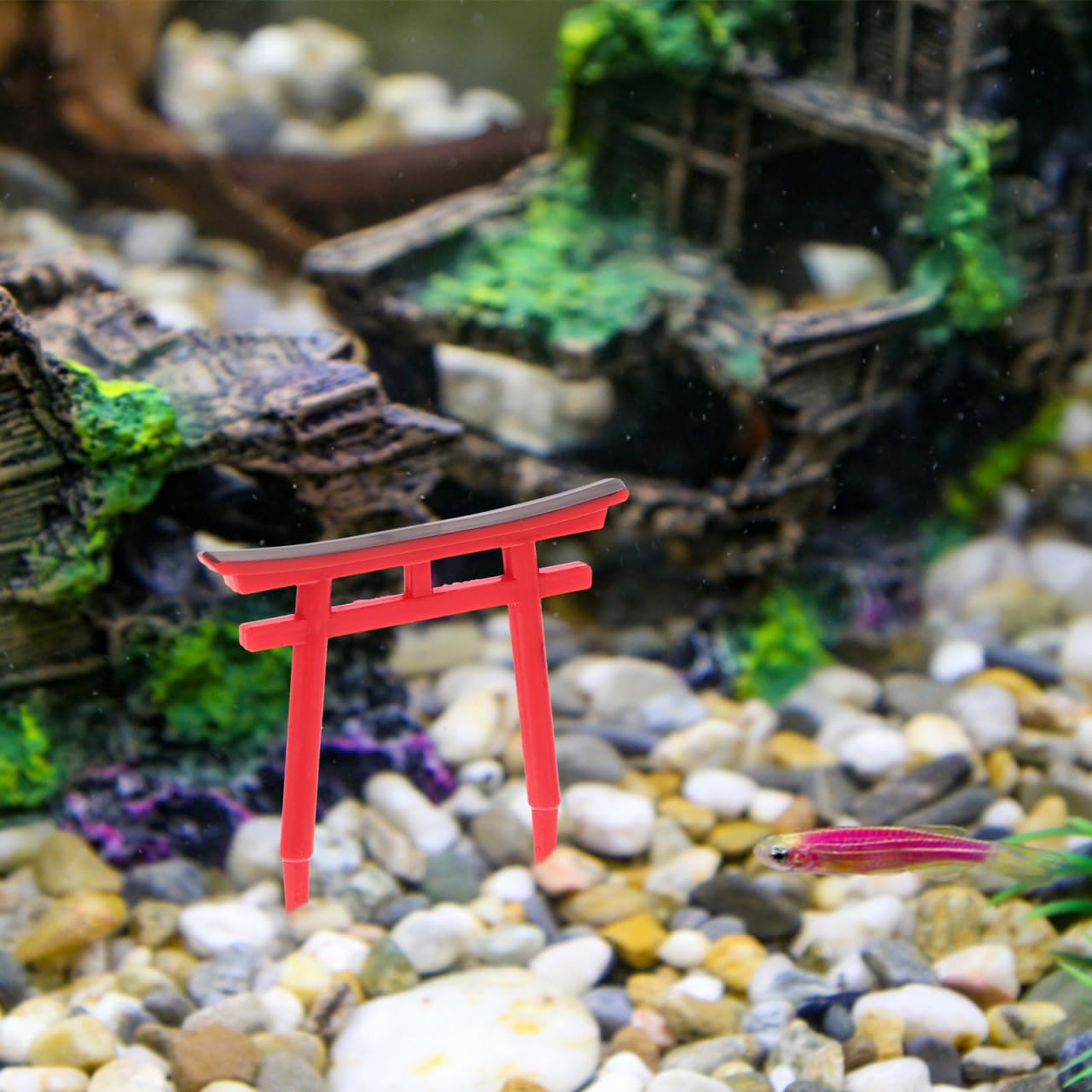 BESPORTBLE 4pcs Mini Torii Gate Red Japanese Shinto Shrine Model Miniature Garden Gate Bridge for Fairy Zen Garden Accessories Fish Tank Landscape Decoration - Image 3