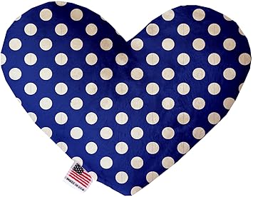 Mirage Pet Product Bright Blue Swiss Dots 8 Inch Heart Dog Toy