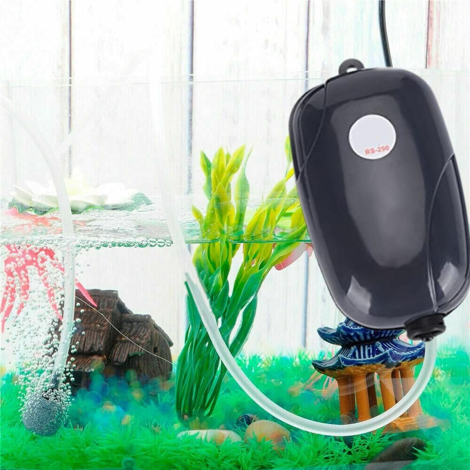 Rs Electricals RS-290 | 3W | 1.2L/Min Silent Fish Tank Mini Aerator Oxygen Pump with 2 Meter Air Tube & 1 Air Stone | Single Outet (B0CN98Z46G) Amazon Price History, Amazon Price Tracker