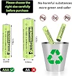Henreepow AAA Batterie rechargeable, 1.2v Piles solaires Ni-MH, faible autodécharge, batterie préchargée triple A pour les feux de trajectoire solaire, lumières solaires extérieures (600mAh -12pack)