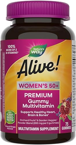 Miniatura 1 de Nature's Way ¡Alive! Multivitamínico de gomitas prémium para mujeres de más de 50 años, apoya la salud del corazón, el cerebro y los huesos*,
