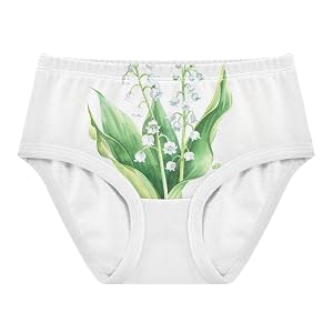 ALAZA Toddler Girls Cotton Hipster Underwear Soft Lilies Of The Valley 7 2 Pack 2T