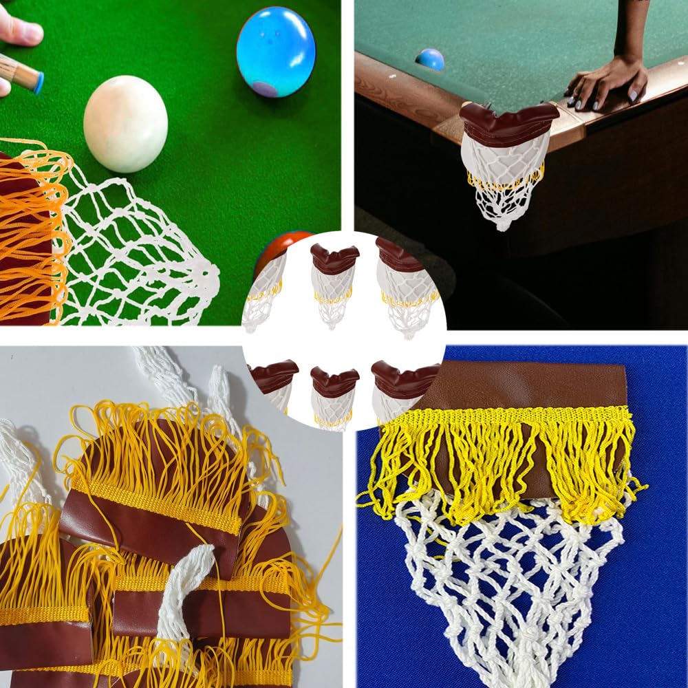 ARTSEWPLY Billardtischtaschen 6 Stück - Baumwolle Netz Taschen Für Snooker