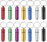 3 Pièces Porte-pilule Porte-clés Conteneur de trousse de médicaments, Imperméable en aluminium portable boîte pour camping en plein air