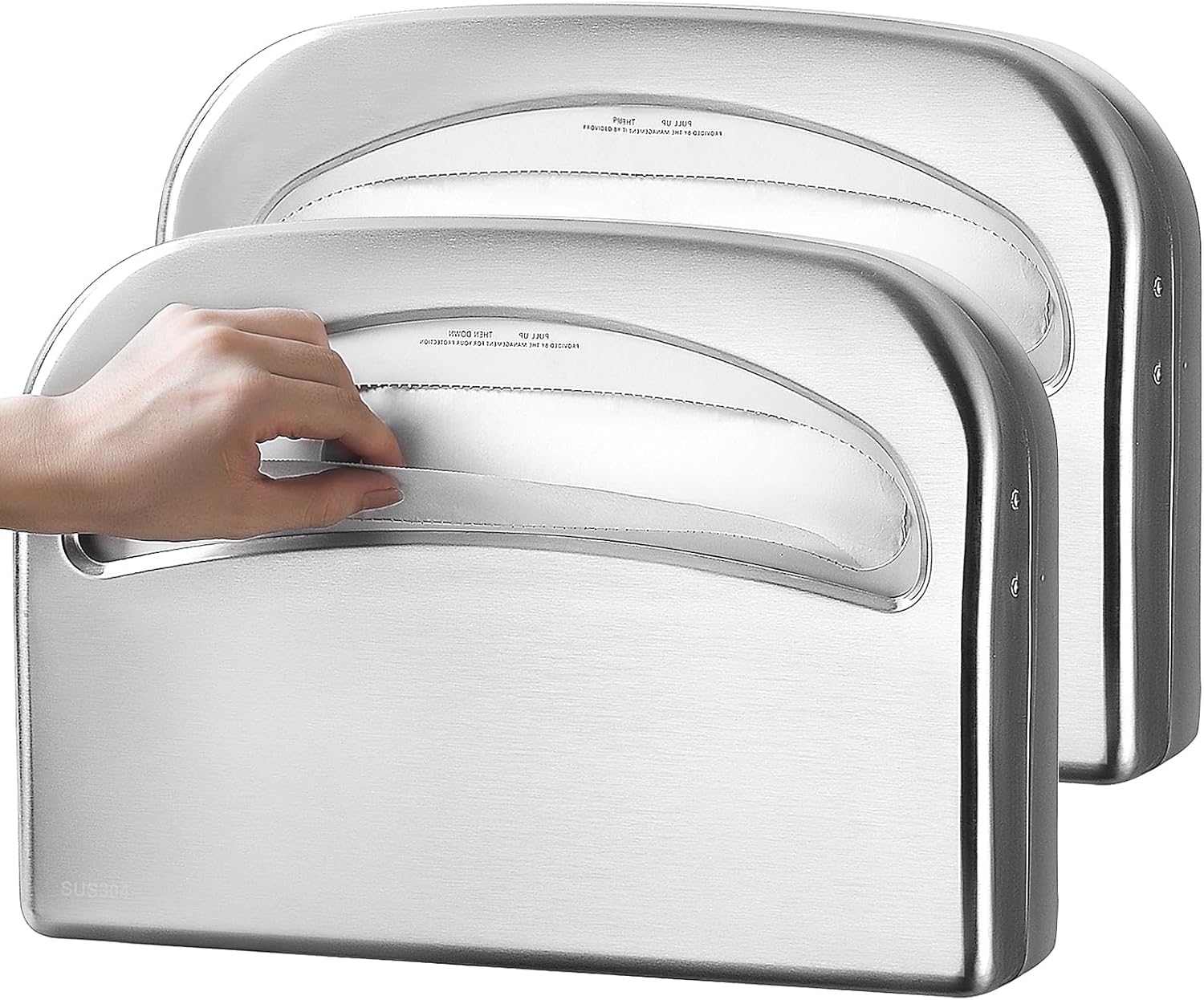 Toilet Seat Cover Dispenser Wall Mount Commercial, Half Fold Toilet Seat Cover Dispenser, 304 Stainless Steel, 16-Inch