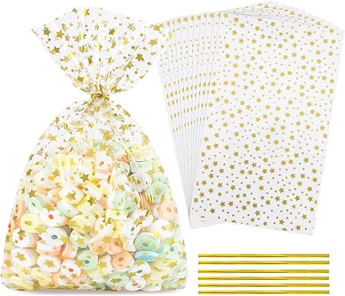 Miniatura 12 de 100 bolsas de celofán de 10 x 13 pulgadas, bolsas de celofán transparente autosellantes para envolver regalos, embalaje de dulces, postres