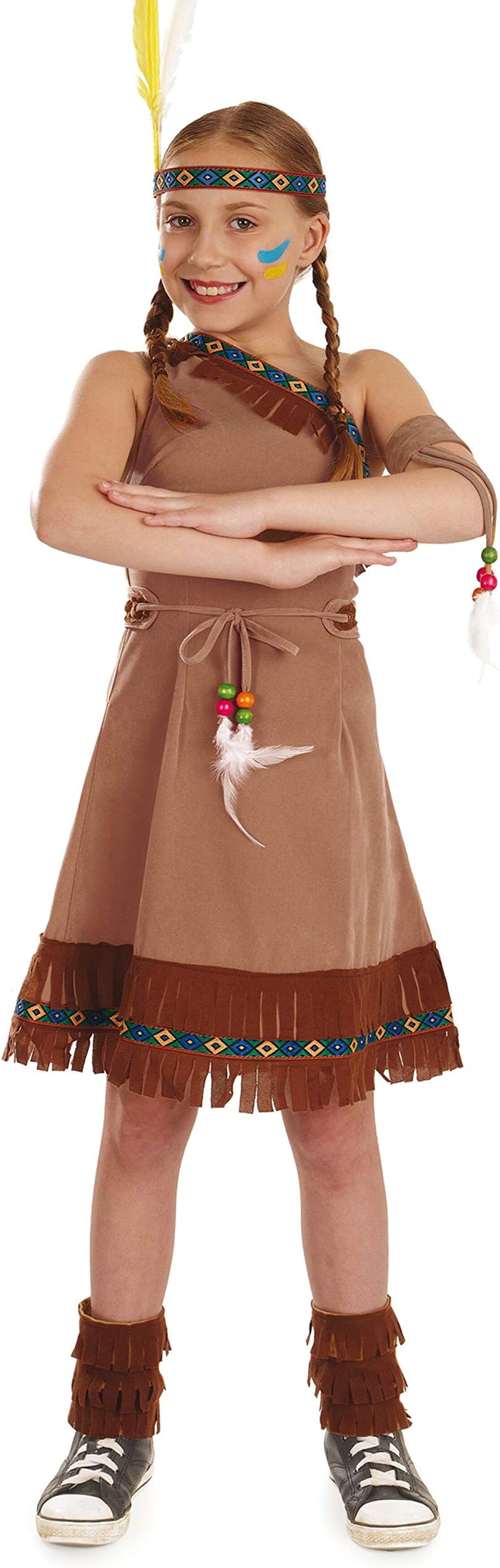 Age 6 - 8 Yrs M Fun Shack Child Indian Girl Costume - Age 6 - 8 Yrs M