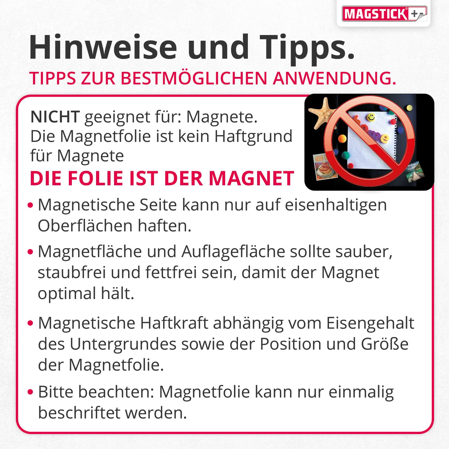 Magnet-Folie selbstklebend | DIN A4 I Magnetklebefolie I flexibel zuschneidbar magnetisch beklebbar I zum Basteln ordnen I Stanzen Aufbewahrung Magnetbogen Fotomagnet I mag113 (Packung mit 2)