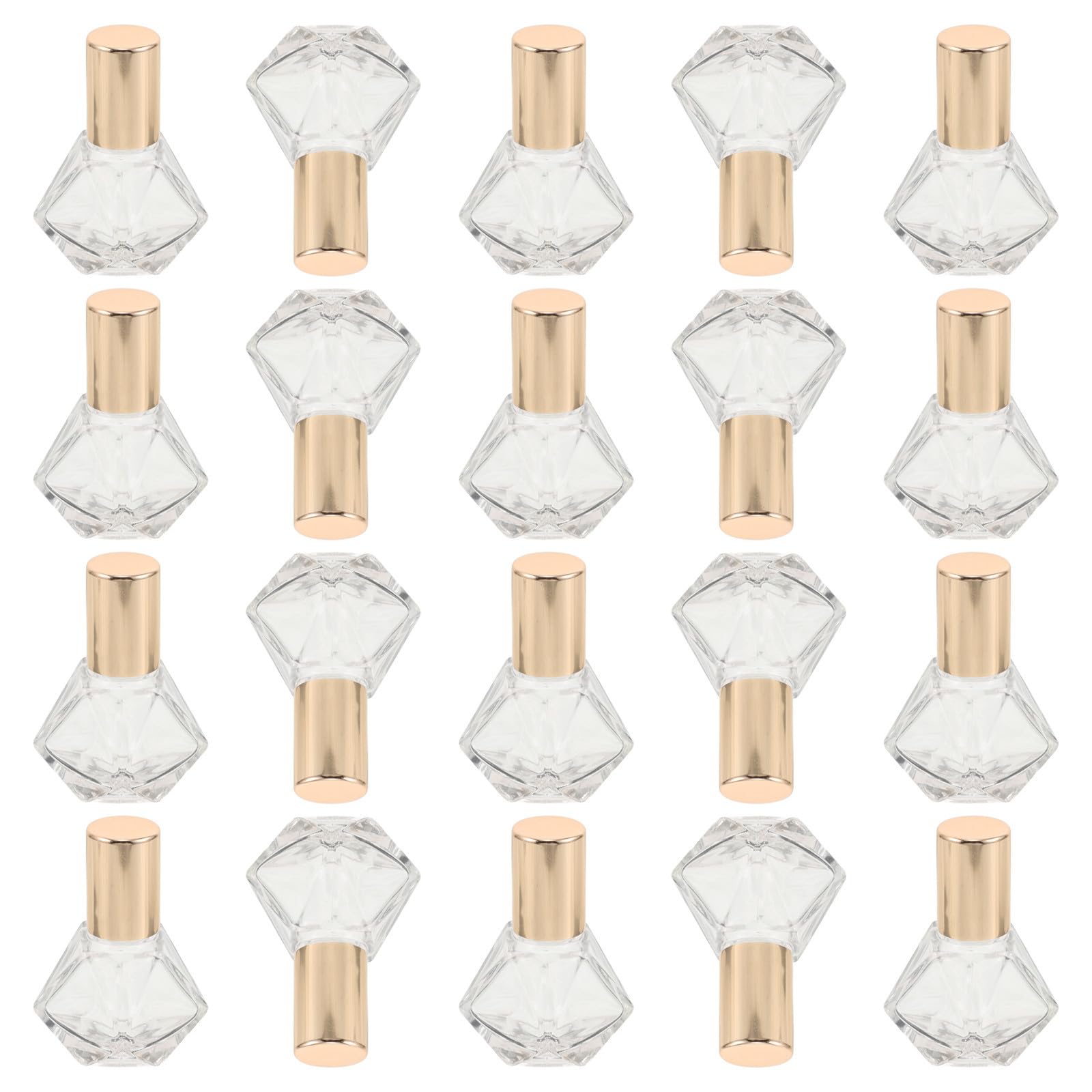 36 Pezzi Flaconi Roll-on per Oli Essenziali da 8ml in Vetro Trasparente con Sfera in Acciaio Inox e Tappo a Vite, per Aromaterapia e Viaggio