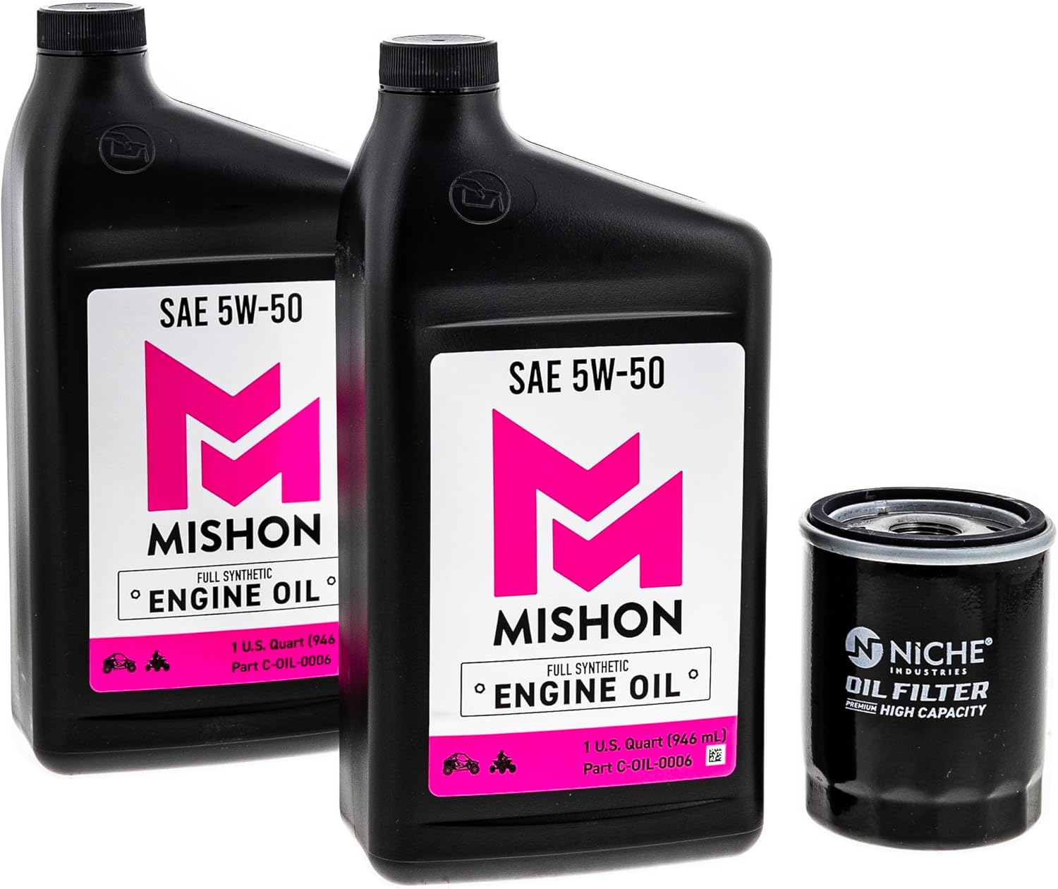 MISHON Engine Oil Change Kit for Polaris Ranger 800 700 RZR 570 XP Trail Sportsman 600 Trail Full-Synthetic
