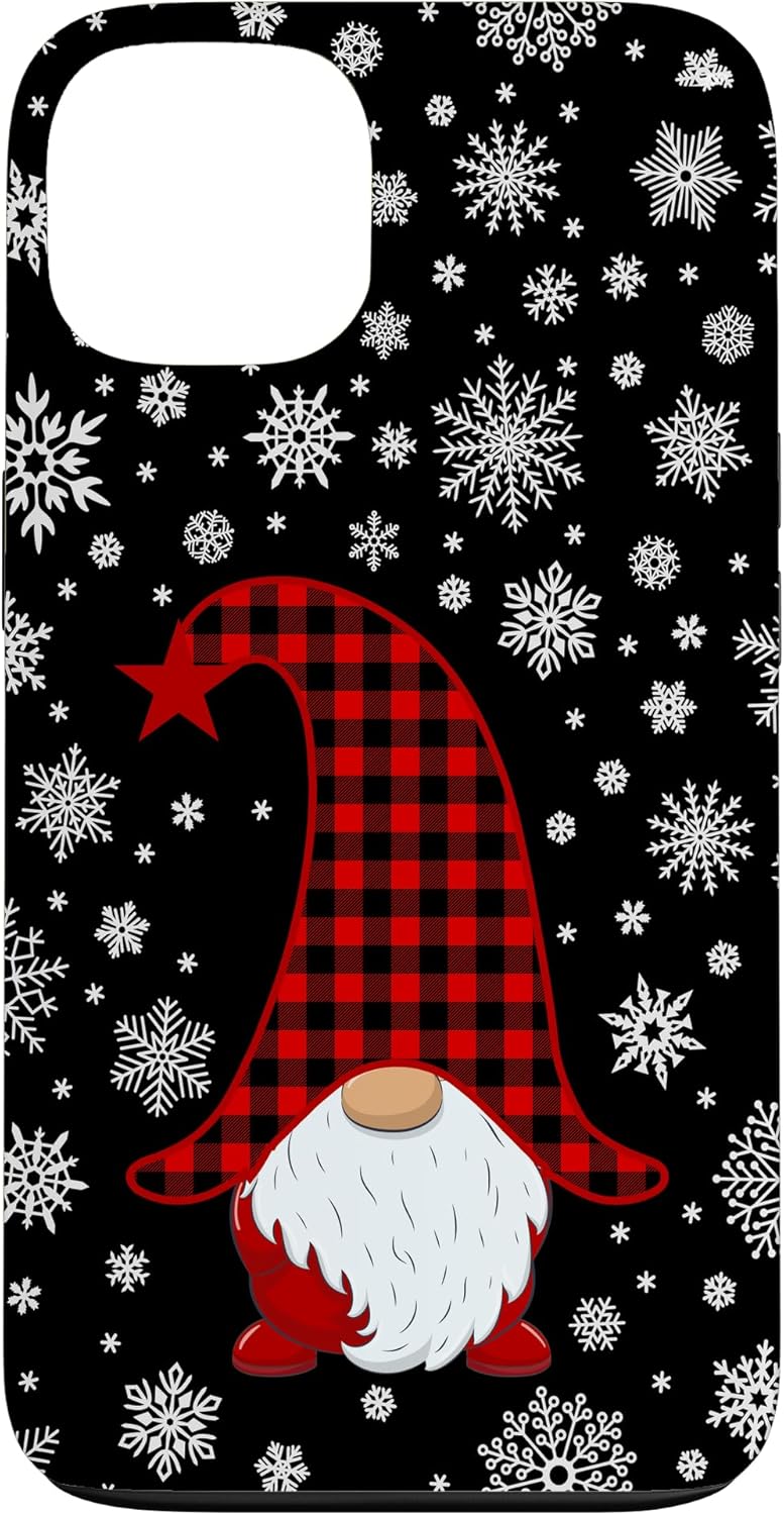 Gnomes Buffalo Plaid Christmas Snowflakes Gifts Santa Gnome Case for iPhone 11 Pro Max