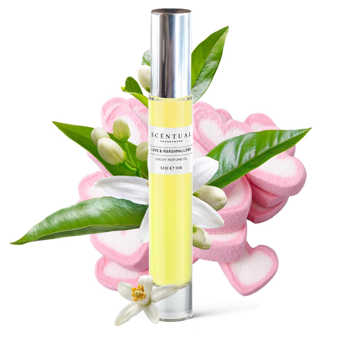 Luxury Perfume Oil, Ultra-Concentrated Women Roll-On Fragrance Oil, Long Lasting Rollerball Travel Mini Perfume, Vegan, Alcohol & Cruelty Free 10ml (Love & Marshmallows)
