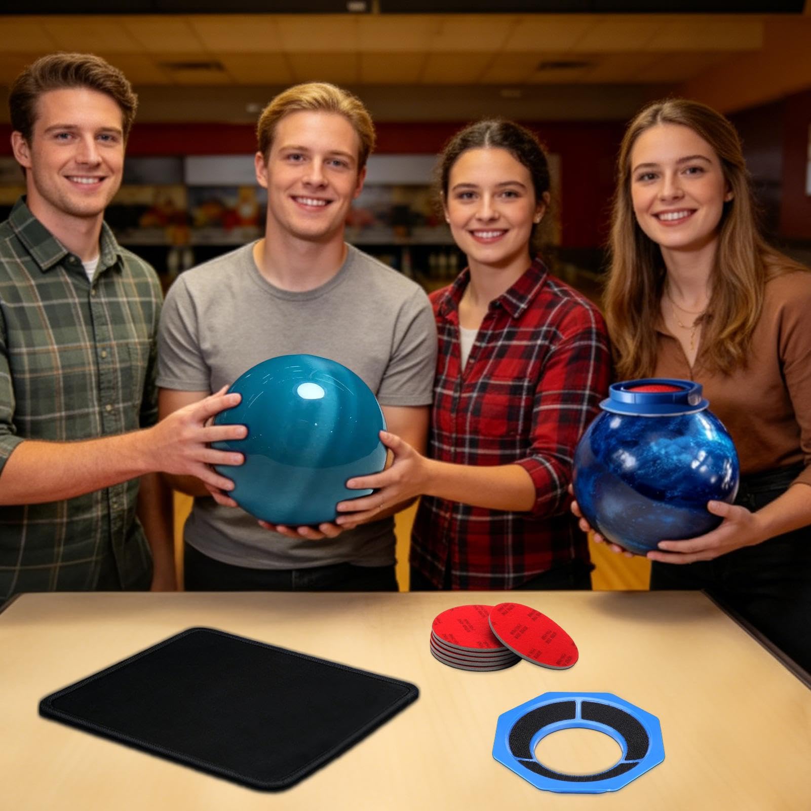Generisch Bowling Ball Cleaning Kit – Universal Reusable Portable Professional | Dirt Remover Bowling Ball Cleaner,for Daily Training Competitions Festival Event Home Entertainment