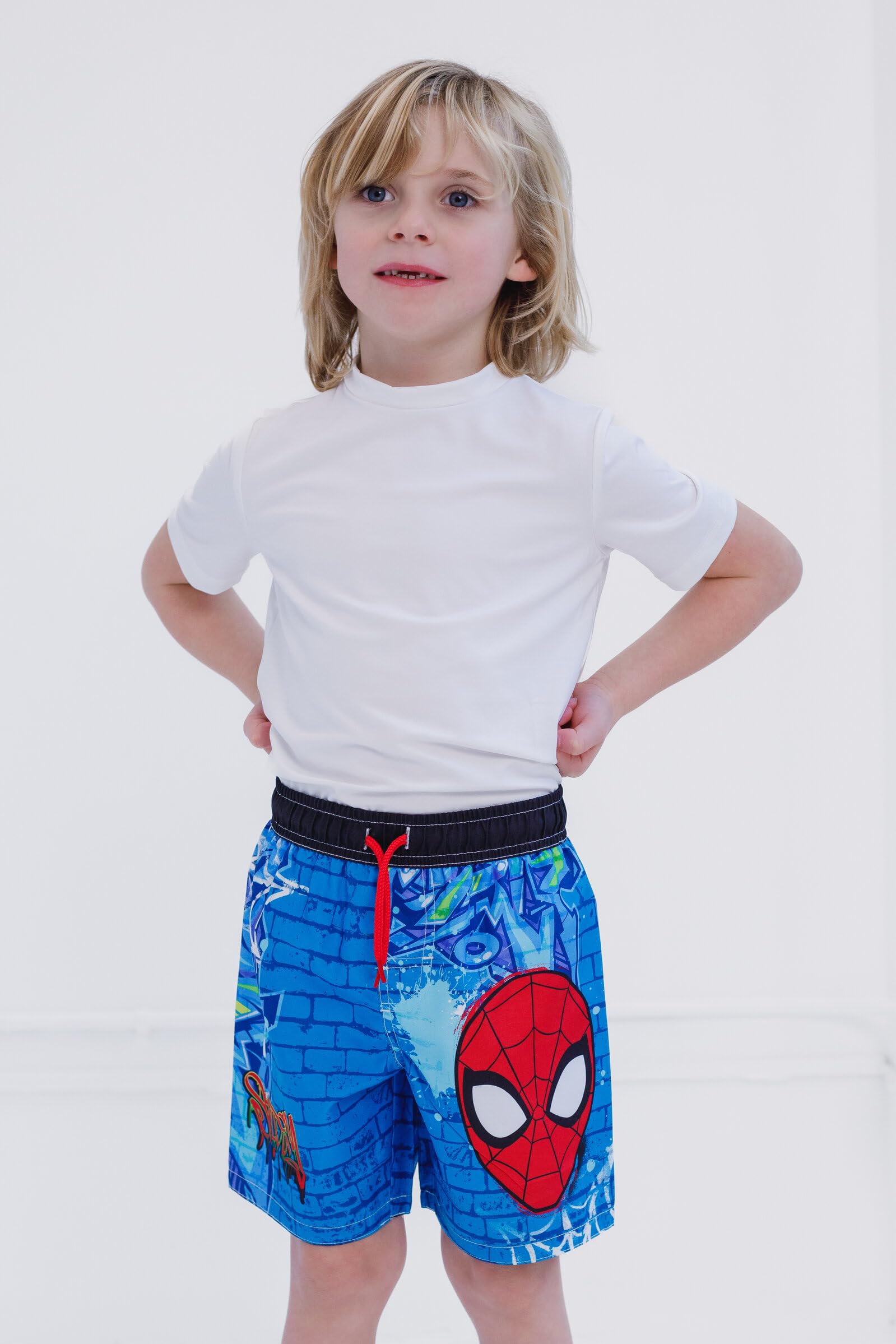 Marvel Spider-Man Swim Trunks strój kąpielowy dla małych i dużych dzieci