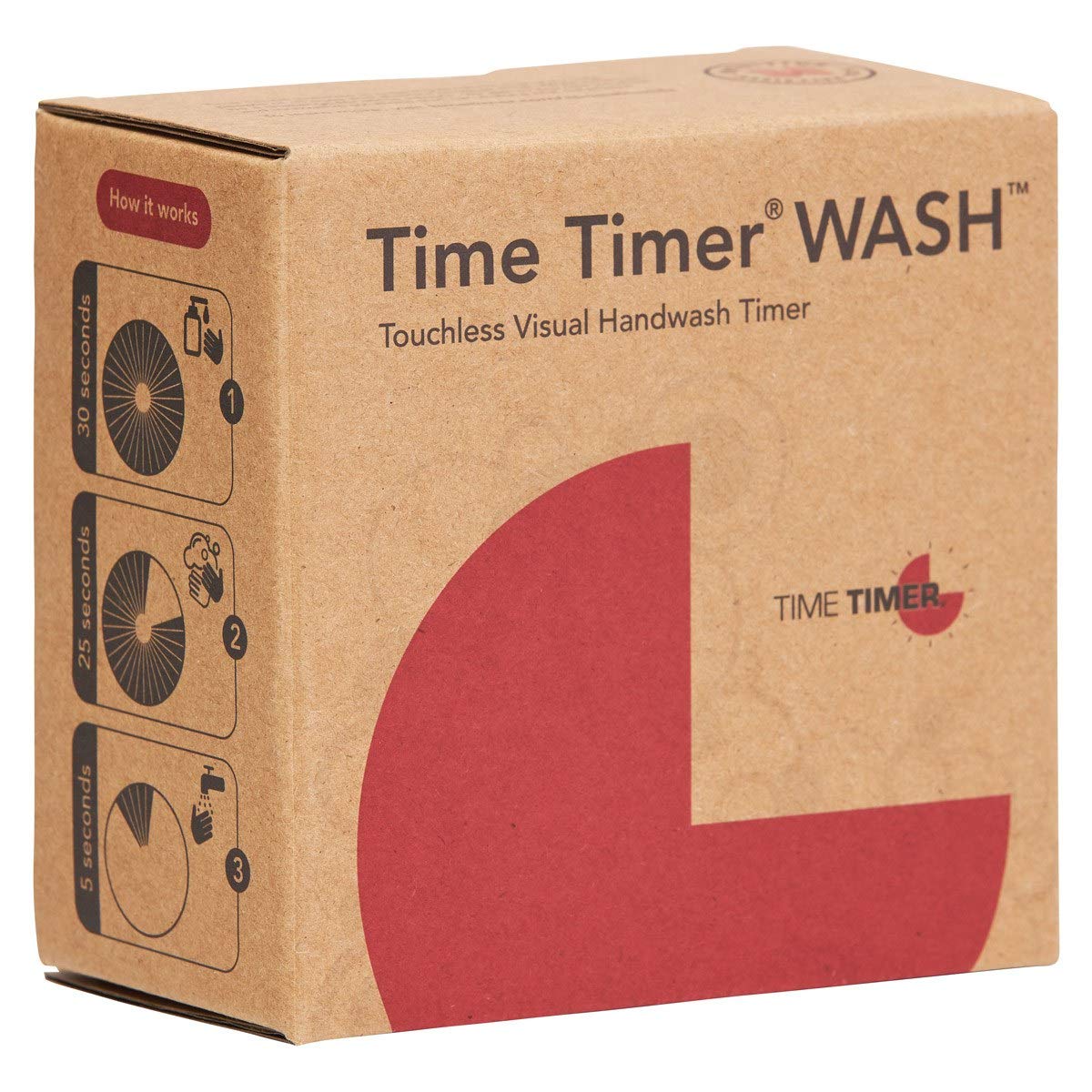 TIME TIMER WASH - 30 Sekunden visueller Timer zur Förderung des richtigen Händewaschens für Kinder und Erwachsene zum Freisprechen, berührungsloses Händewaschen, mit optionalem Musik