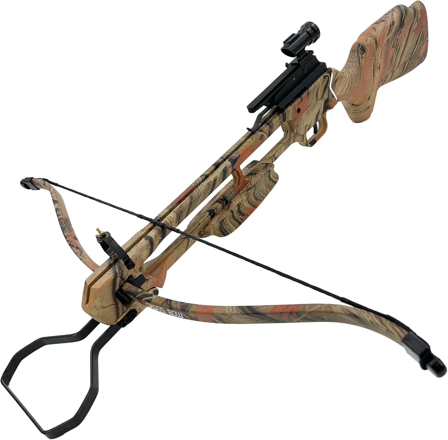 MedievalDepot Stealth Striker Hunting Pre Strung Autumn Camo150lb Crossbow Pistol - Compact Hunting Camping Survival Crossbow with Toolkit and Starter Arrow Set