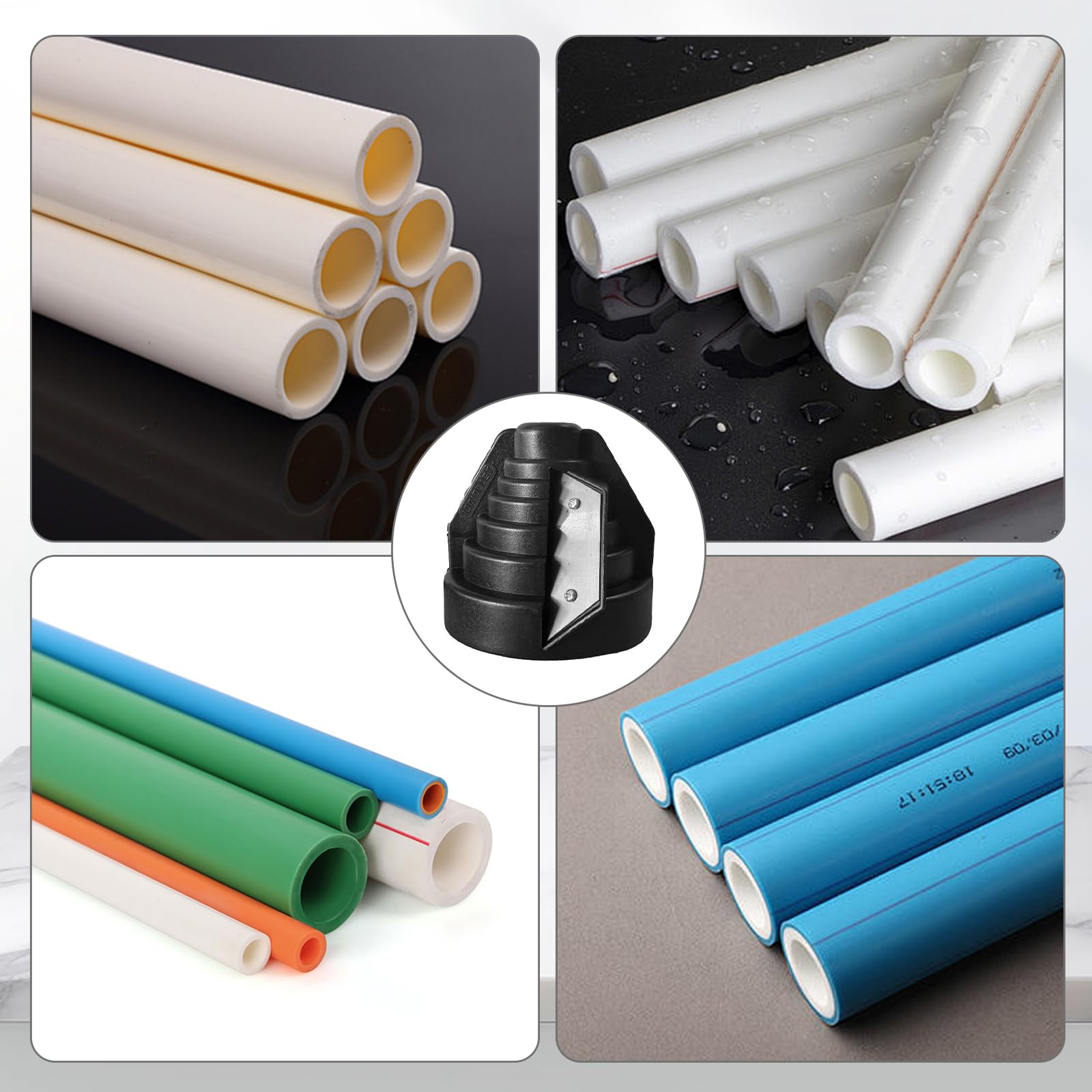Narzędzie do gratowania rur, plastikowe narzędzia do fazowania, narzędzie do usuwania zadziorów do rur PVC, narzędzie do fazowania rur 20, 25, 32, 40, 50 i 63 mm