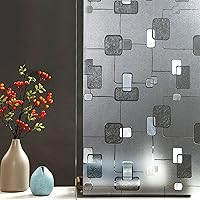 Vista 6 de Película decorativa para ventana de vidrio esmerilado, película decorativa de privacidad para ventana, calcomanía para ventana de vitral, bloqueo