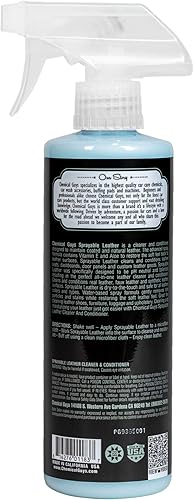 Miniatura 9 de Chemical Guys SPI_103_16 - Limpiador y acondicionador de cuero pulverizable en uno para interiores de automóviles, ropa, aroma de cuero, 16 onzas