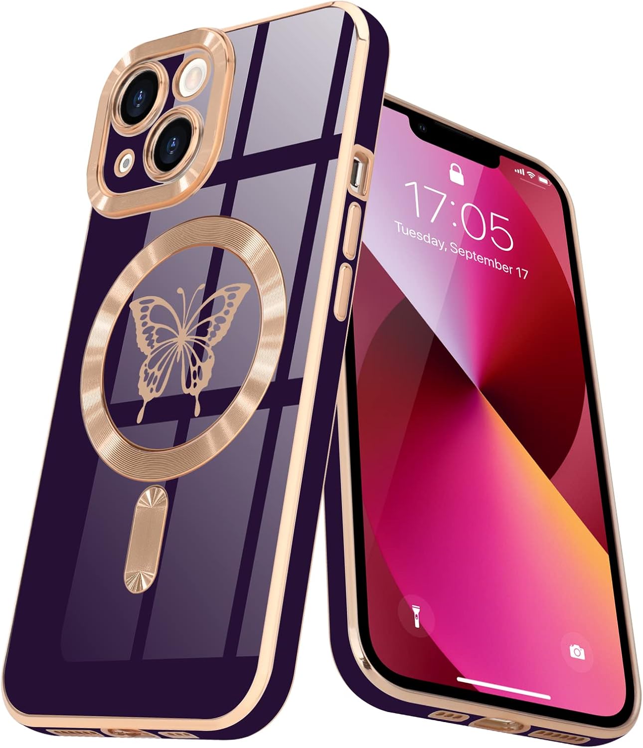 Lafunda Custodia natalizia per iPhone 13, in morbido silicone, con