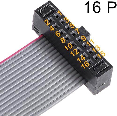 Vista 3 de uxcell IDC 16 pines conector plano cinta cable hembra longitud 7.9 in 0.050 in paso, 2pcs