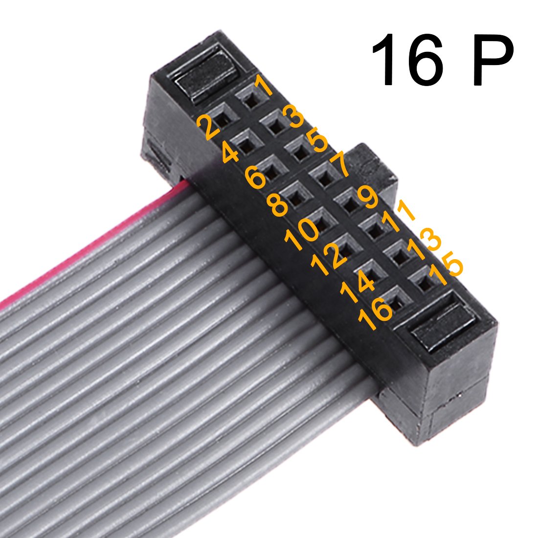 Amazon.com: uxcell IDC 16 Pins Connector Flat Ribbon Cable Female