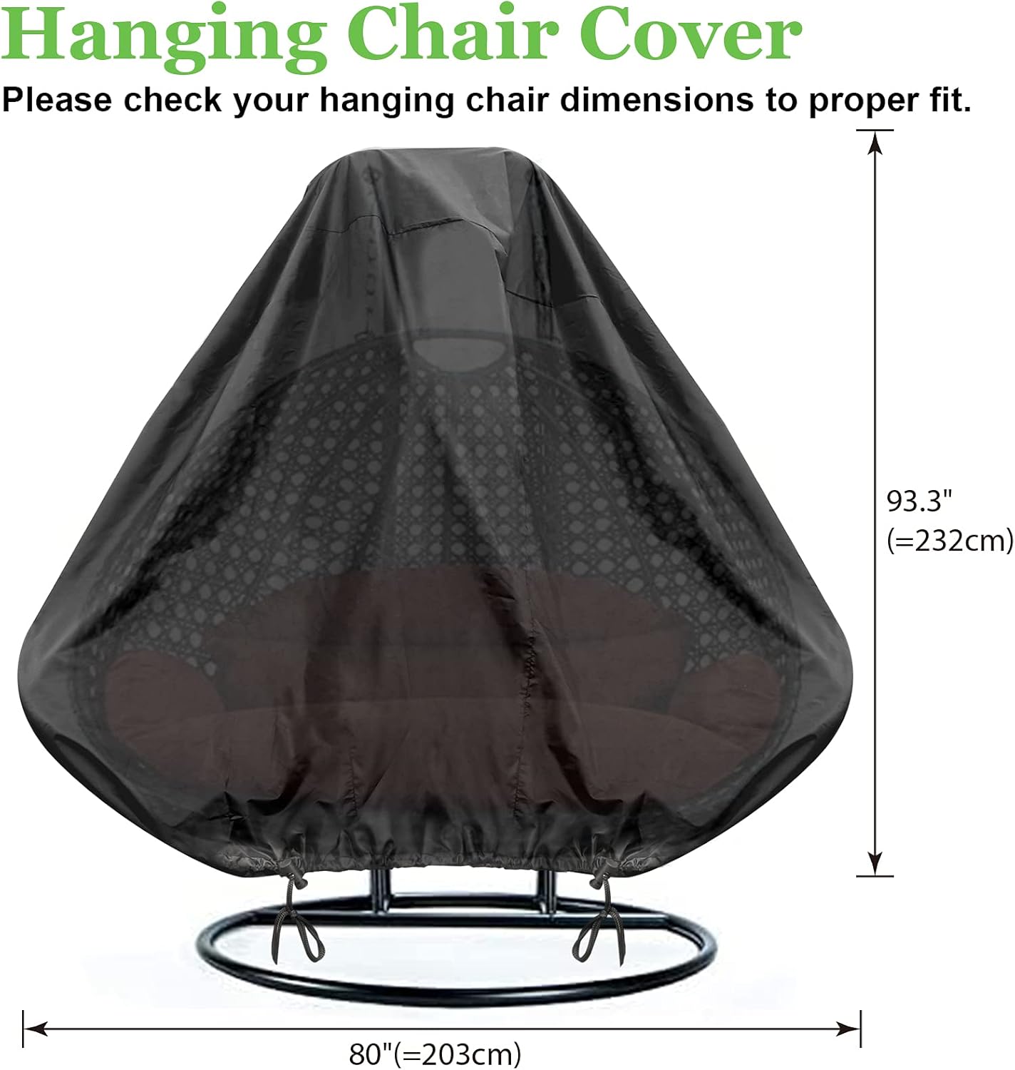 YuYo Egg Chair Covers Waterproof, Patio Hanging Chair Cover for Outdoor