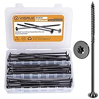 Vista 13 de VIGRUE Tornillos para cubierta, tornillos para madera - Tornillos para cubierta Star Drive para madera, log, paisajismo, resistentes a la oxidación