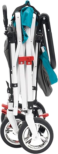 Miniatura 6 de Creative Outdoor Push Pull - Carrito plegable para exteriores, serie plateada Plus, playa, parque, jardín y portón trasero, gris/verde azulado