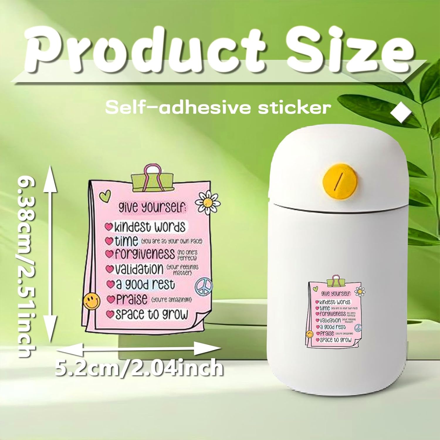 104 Pcs Mental Health Awareness Stickers Positive Affirmation Inspirational Motivational Sticker Vinyl Waterproof Stickrs for Water Bottles Laptops Bike Car Motorcycle Skateboard