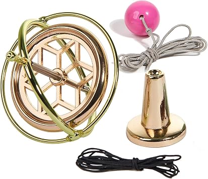 Joytech Precision Gyroscope Kill Time Metal Anti-Gravity Spinner Balance Toy JA01 Golden