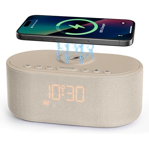 Odokee Sound Machine Alarm Clock for Bedrooms with Wireless Charging