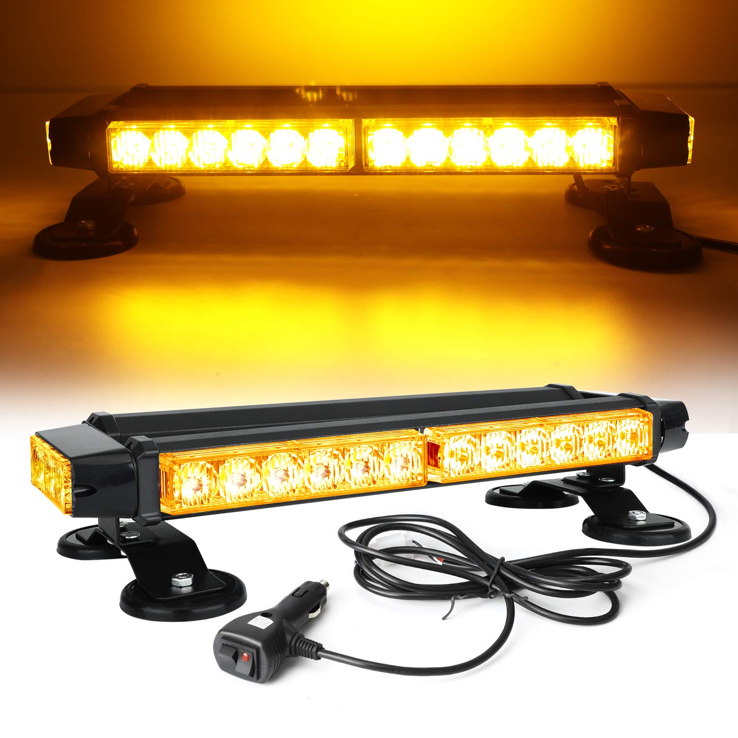 Buy 14.5" 30 LED Emergency Strobe Light Bar for Vehicle Roof Top. 7