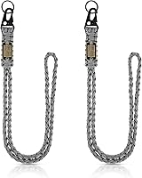 Vista 23 de Frienda Juego de 2 Cordones de Paracord de Servicio Pesado Collar de Silbatos Correa Trenzada 550 Cordón de Llavero para Actividades al Aire Libre