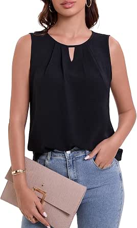 SKYZOO Women's Loose Fit Cropped Tank Top - Sleeveless Casual Summer Tops For Streetwear & Yoga - View #2