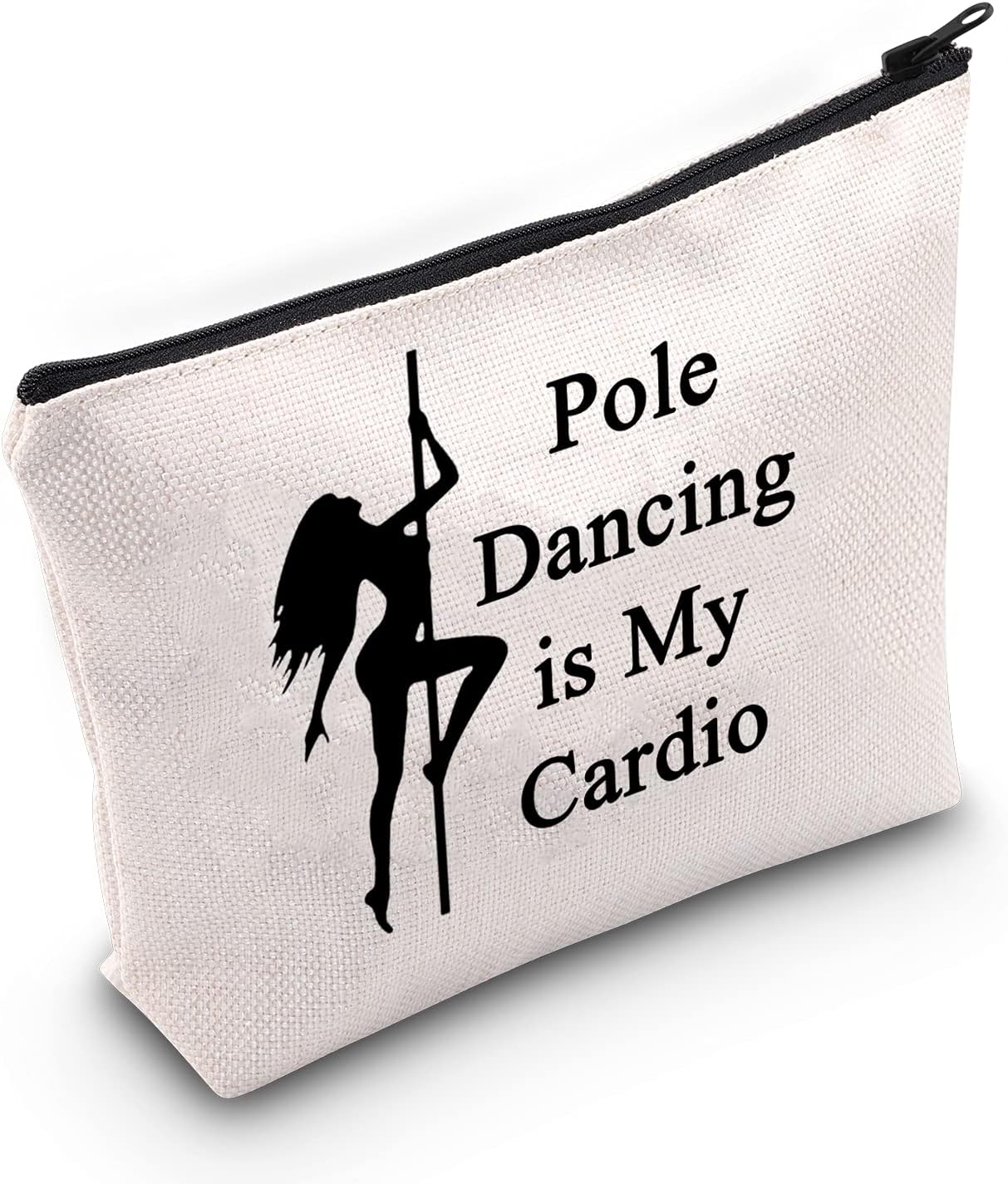 LEVLO Funny Pole Dancing Lovers Gifts Pole Dancing is My Cardio Makeup Bags Pole Dancing Dancer Bags, Pole Dancing is My Cardio