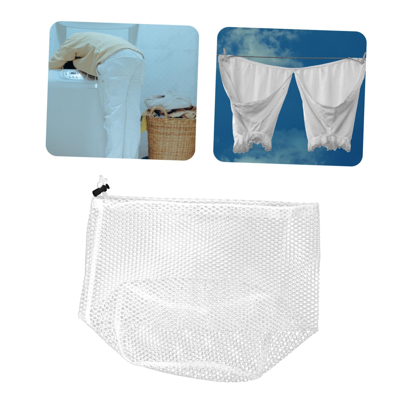 Alipis 5 Stück Wäschenetz mit Kordelzug aus Polyester für Feinwäsche und Babykleidung Schützt Kleidungsstücke und Minimiert Farbübertragung für Waschmaschine und Ordentlichen Stauraum