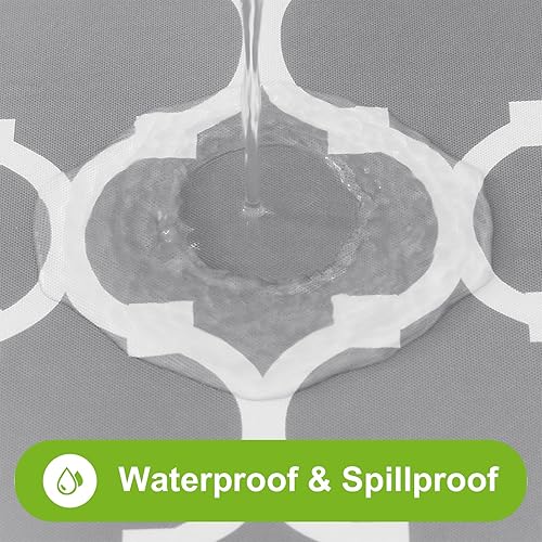 Miniatura 84 de Smiry - Mantel rectangular para mesa de pícnic, impermeable, elástico, ajustable para mesas de 6 pies de vinilo con parte trasera de franela Verde