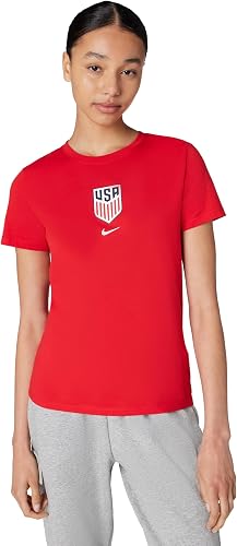 Nike Women's USA Crest Tee, University Red, X-Small