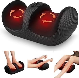 Nekteck Foot Massager with Heat & Foot Roller, Shiatsu Calf Leg Massager for Circulation and Neuropathy Pain Relief for Feet Care Home Office Gadgets Relaxing Massage Tools Gifts for Women Men Mom Dad