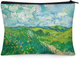 Flashideas Van Gogh Wheatfield Makeup Bag for Purse Travel, Portable Small Cosmetic Organizer Cosmetic Bag for Women Can Hold Makeup Brushes Skincare