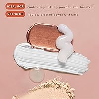 Vista 4 de Brocha Kabuki para la Cara - Ultra Suave Brocha Bronceadora para Rubor, Polvos Sueltos, Polvos y Base Líquida & Autobronceador, Herramienta