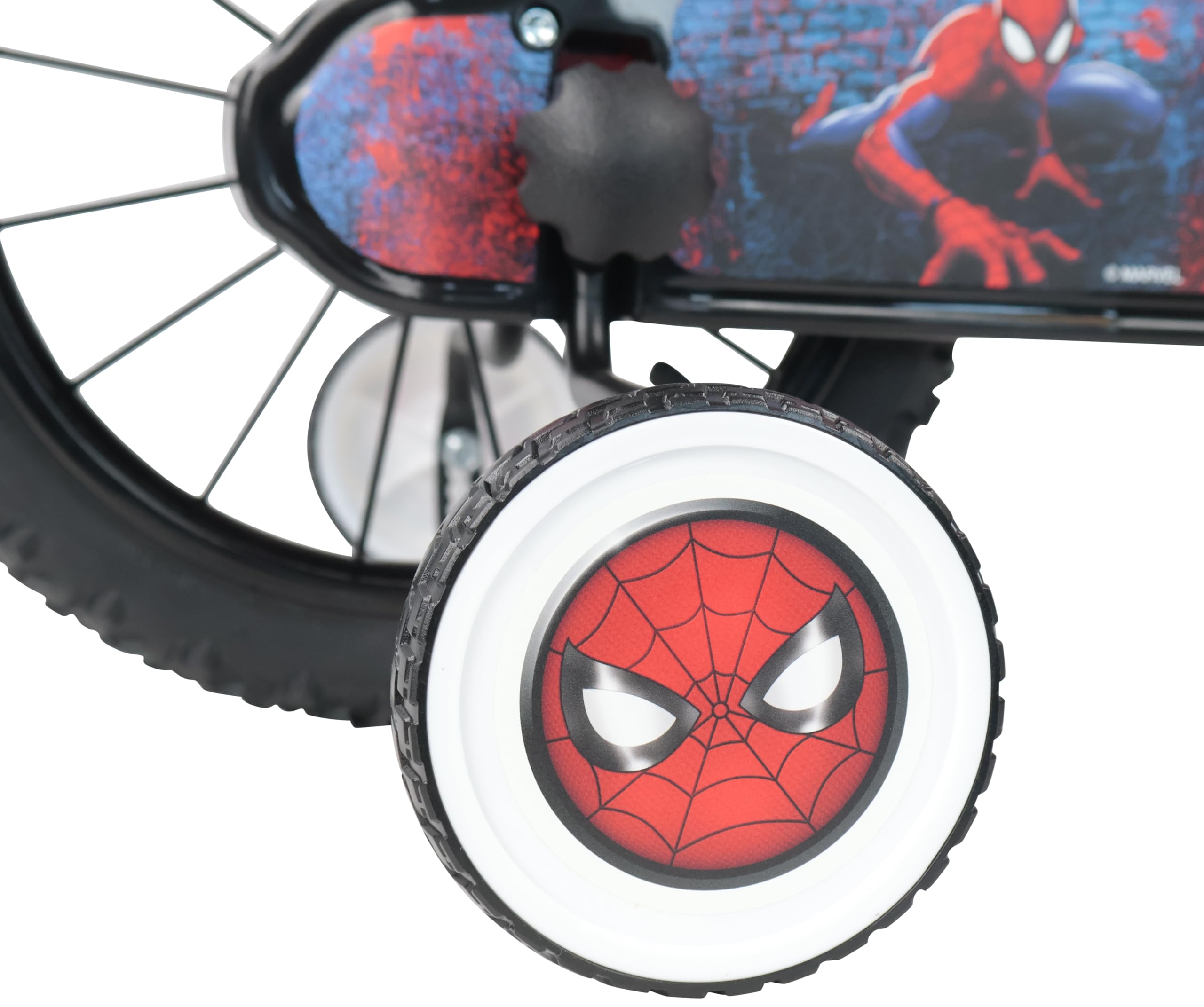 Denver Bike Bicicletta Bambino 14 Pollici Spiderman 3-5 Anni Rotelle Removibili Freni Caliper Telaio Acciaio