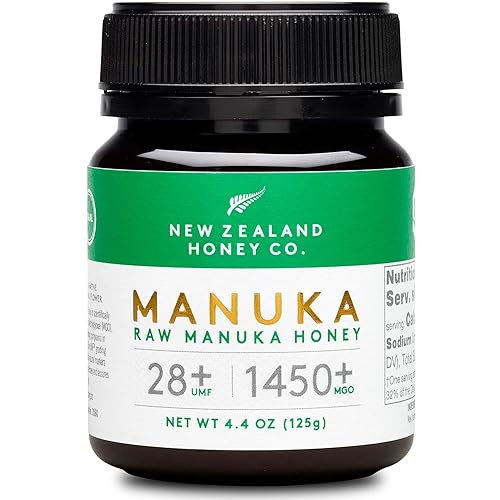 New Zealand Honey Co. Raw Manuka Honey UMF 28+ MGO 1450+, UMF Certified 4.4oz