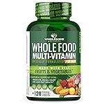 Wholesome Wellness Whole Food Multivitamin for Men - Natural Multi Vitamins, Minerals, Organic Extracts - Vegan Vegetarian - 120 Tablets